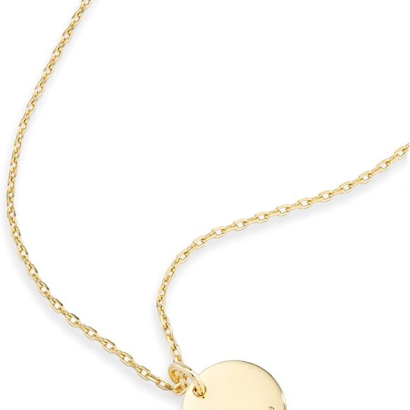 925 Sterling Silver or 18K Yellow Gold Plated 925 Sterling Silver Dainty Round I - Picture 3 of 6